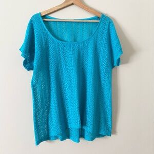 Maurices • See Through Teal Knit Top